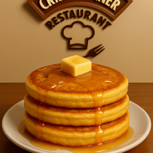 Three Layers Pancake with Butter