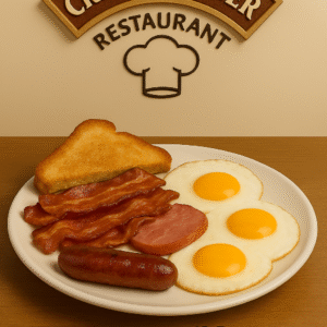 Two Eggs Bacon, Bangers and Ham