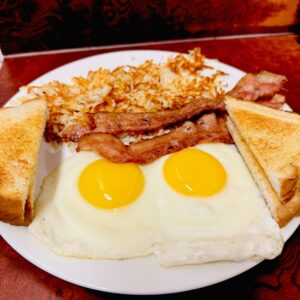 Two Eggs with bacon