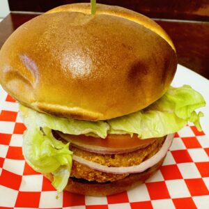 Crispy chicken burger